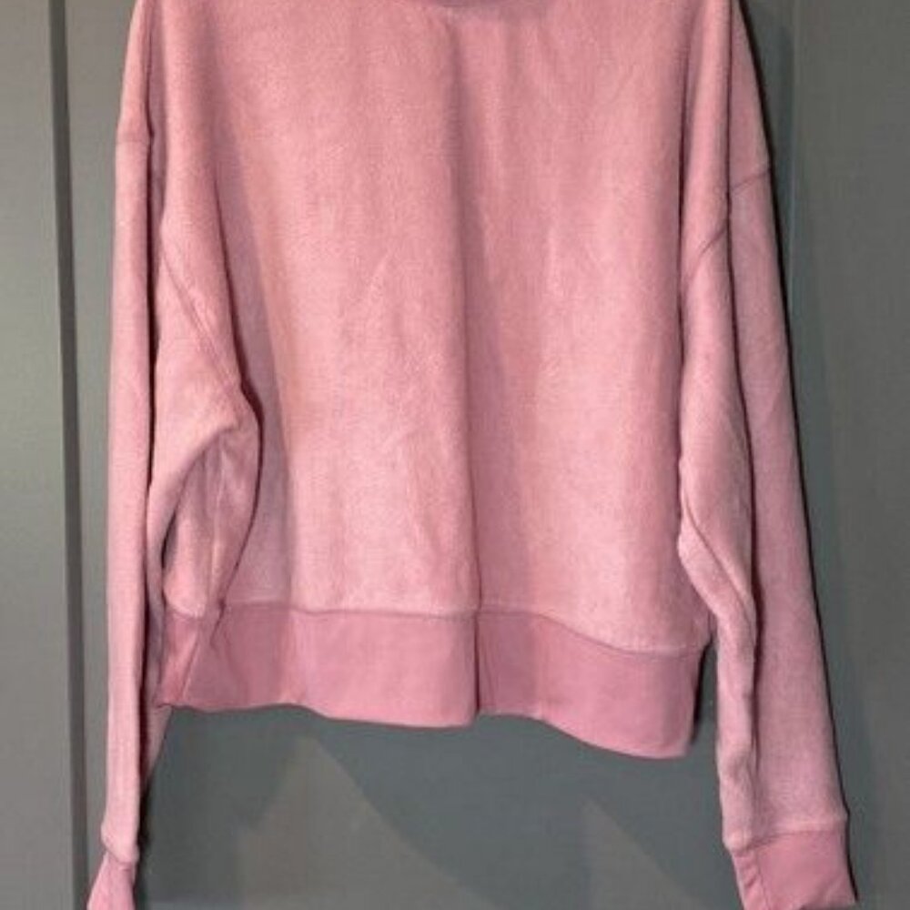 abound pink bloom soft mock neck crop sweatshirt size L